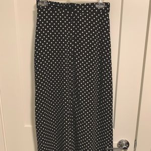 Forever 21 Black White Polka dot maxi skirt XS